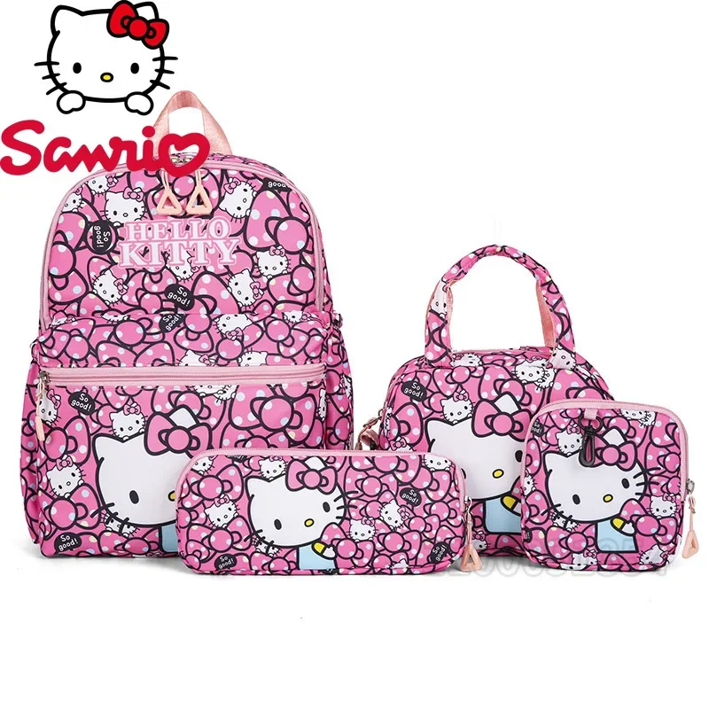MINISO Hello Kitty новый рюкзак для девочек роскошный брендовый комплект из 4 предметов