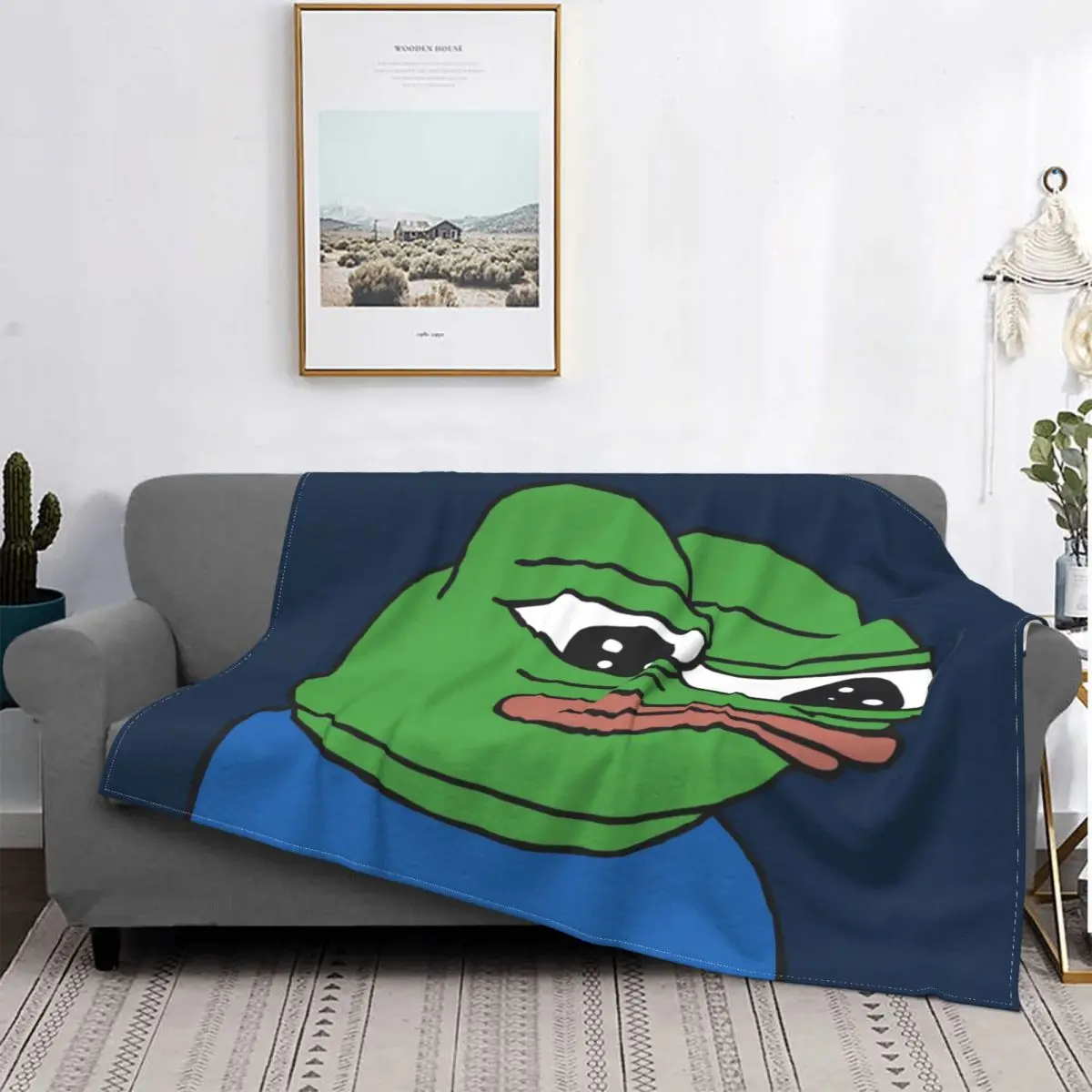 

Pepe The Frog одеяла фланелевые всесезонное Apu Apustaja дышащее ультра-мягкое покрывало для домашнего дивана покрывала