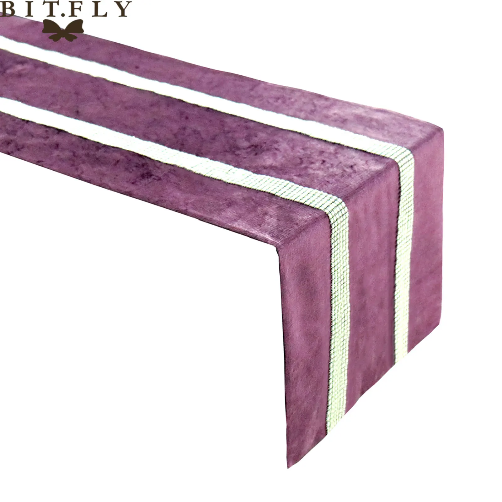 30x180 см фиолетовый фланелевый настольный флаг Фотофон для свадьбы Рождества