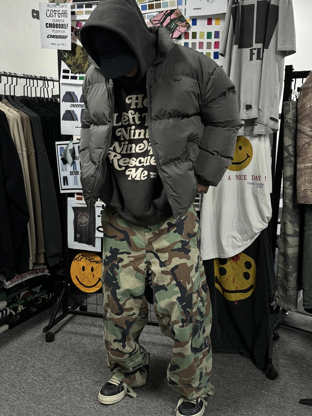 Модный пуховик Yao на молнии Повседневная простая уличная одежда в стиле Св.