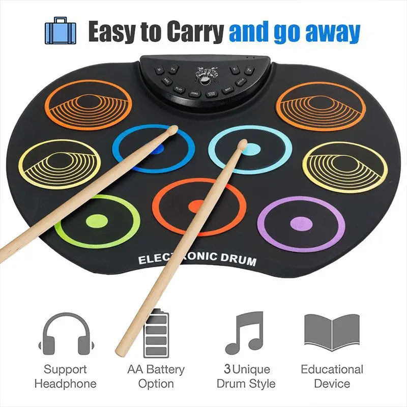 Electronic Drum Musical Instrument Kit Practice Pad Professional Musical Instrument Drums Set Bateria Eletronica Music Equipment enlarge