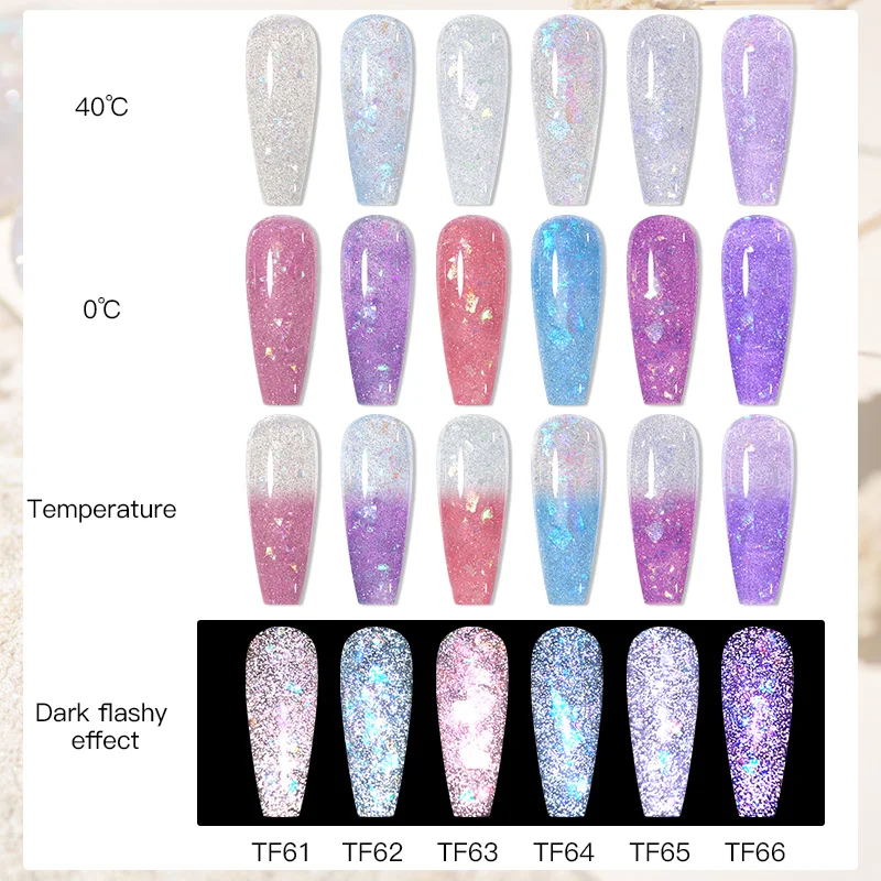 MEET ACROSS Сияющие искусственные блестки фиолетовые полуперманентные Лаки