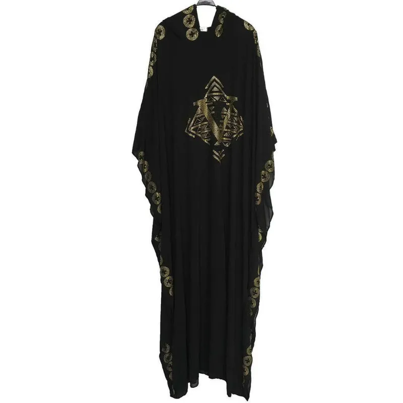Women Muslim Dresses Chiffon Pakistani Hoodie Diamond Kaftan Robe Islamic Longue Hijab Dress New Arabe Jilbab Musulmane Clothing