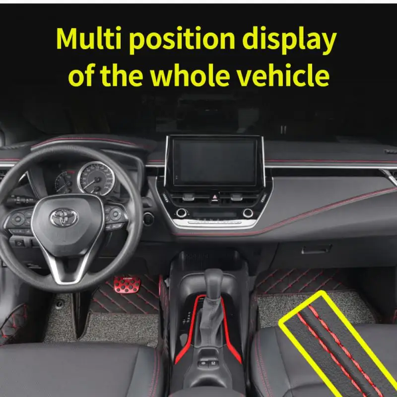 

Luxury Car Mouldings Trim Pu Leather Braid Decorative Line Strip For Door Dashboard Sticker Car Interior DIY Strips Universal
