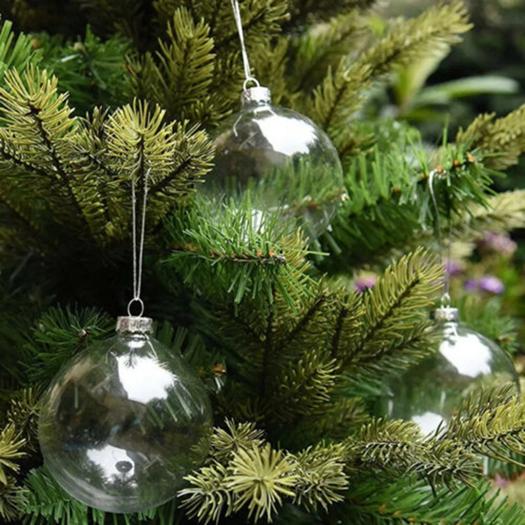 

Christmas Ornaments Balls Christmas Ball Clear Fillable Christmas Baubles for Festive Decoration 8/10cm 5/10pcs