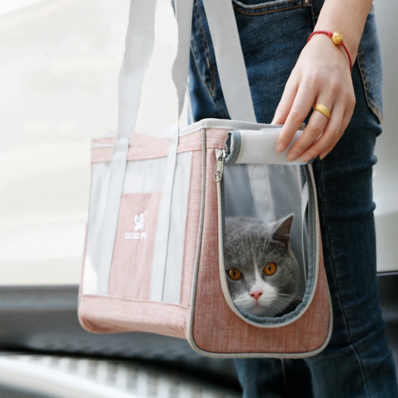 

New Portable Foldable Pet Carrier Bag Soft Pet Carrier Handbag for Small Cats Dogs Outgoing Travel with Locking Safety Zippers