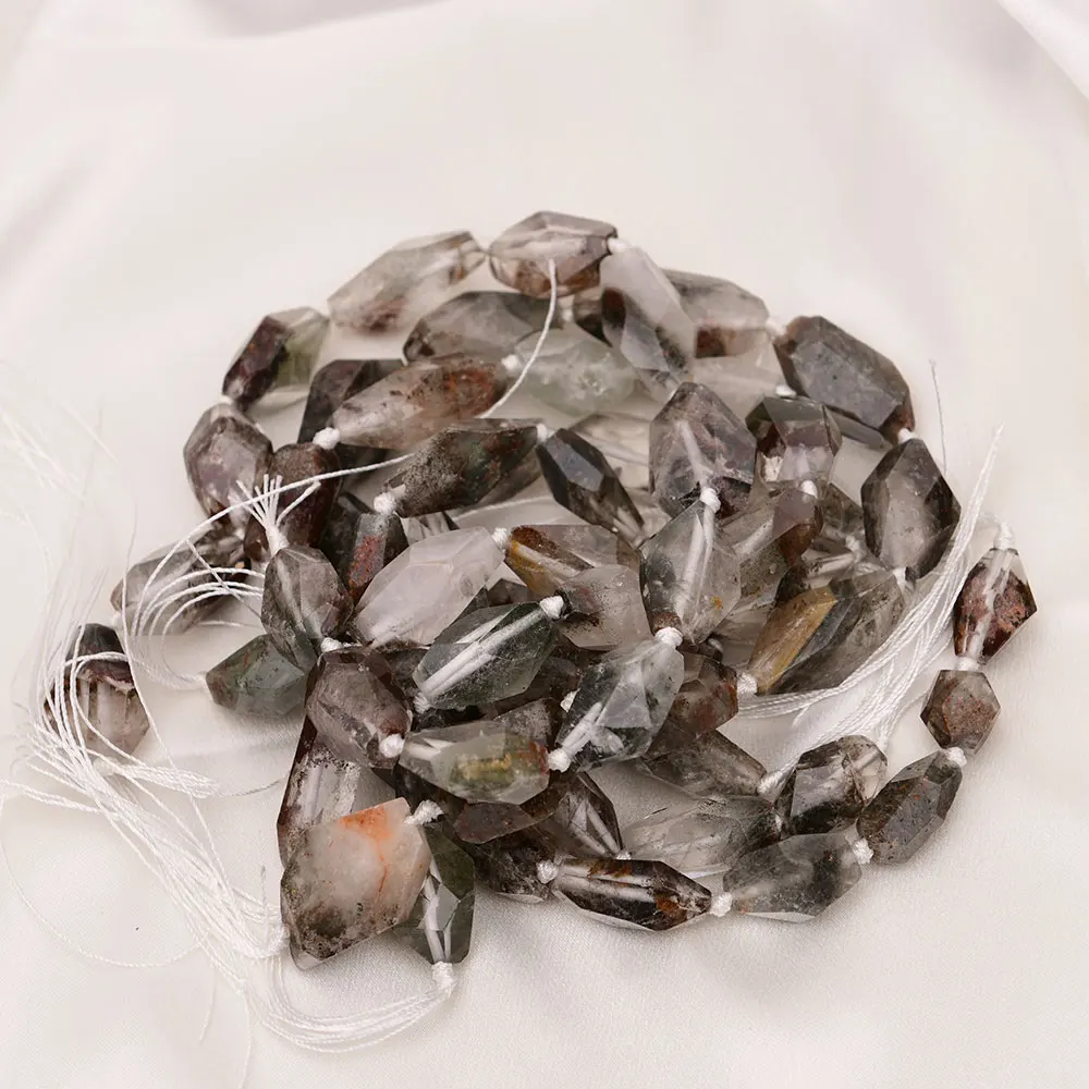 AIPIAODEGUAIGUAI Зеленый призрачный кварц бусины овальные