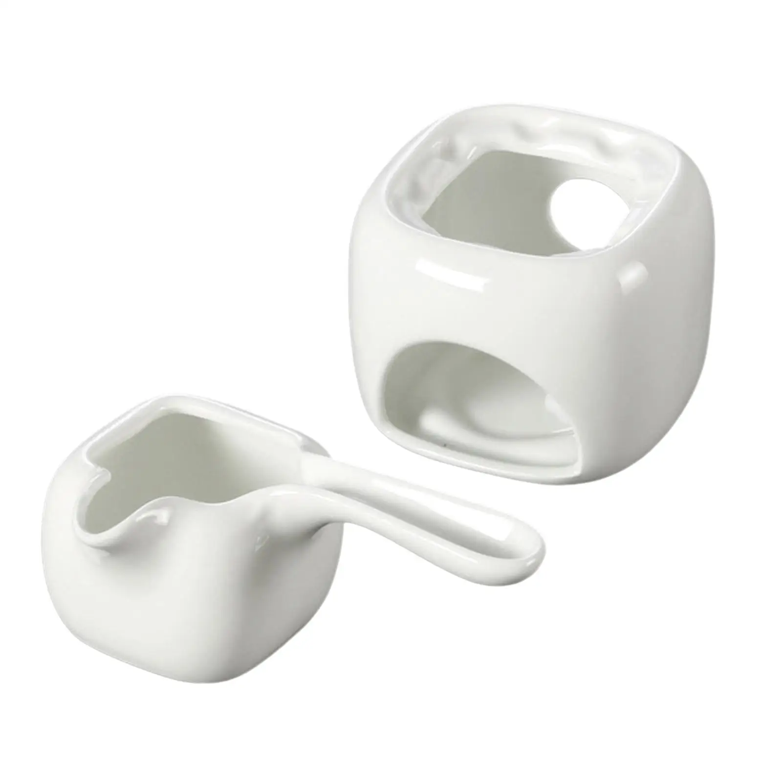 

Chocolate Fondue Set with Stand Butter Fondue Premium Porcelain Kitchen Accessories