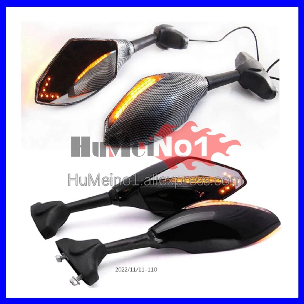 

2X Turn Lights Side Mirrors For HONDA CBR1000RR CBR1000 CBR 1000 RR 1000RR 1000CC 04 05 2004 2005 Turn Signal Rearview Mirrors