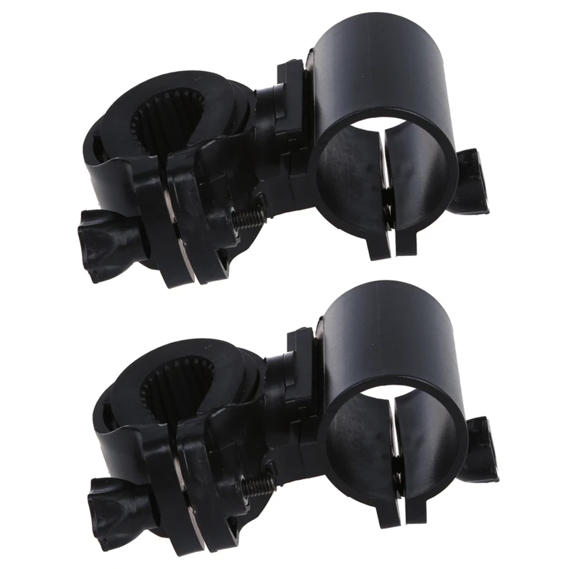 

2X 360° Rotation Cycling Bicycle Bike Flashlight Torch Bracket Mount Holder Clip
