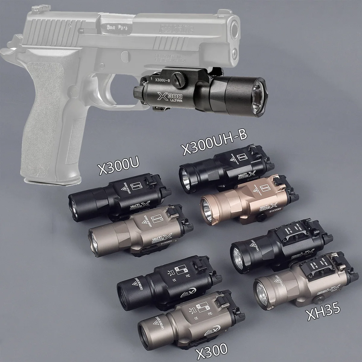 Light Lanterna Torch For Airsoft Pistol Glock 17 18 19 22 Co