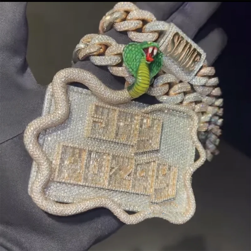 Мужская позолоченная цепочка JEWE под серебро 925 пробы в стиле хип-хоп