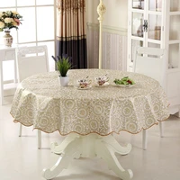 1 x table cloth waterproof and oil free freeweed table cloth round rectangular pvc print table cloth tea table cloth for 6 seate