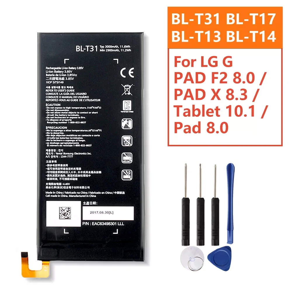 

Replacement Battery For LG G PAD F2 8.0 LK460 Tablet 10.1 V700 Pad 8.0 V490 V480 V495 V496 PAD X 8.3 VK810 V520 V522 BL-T31