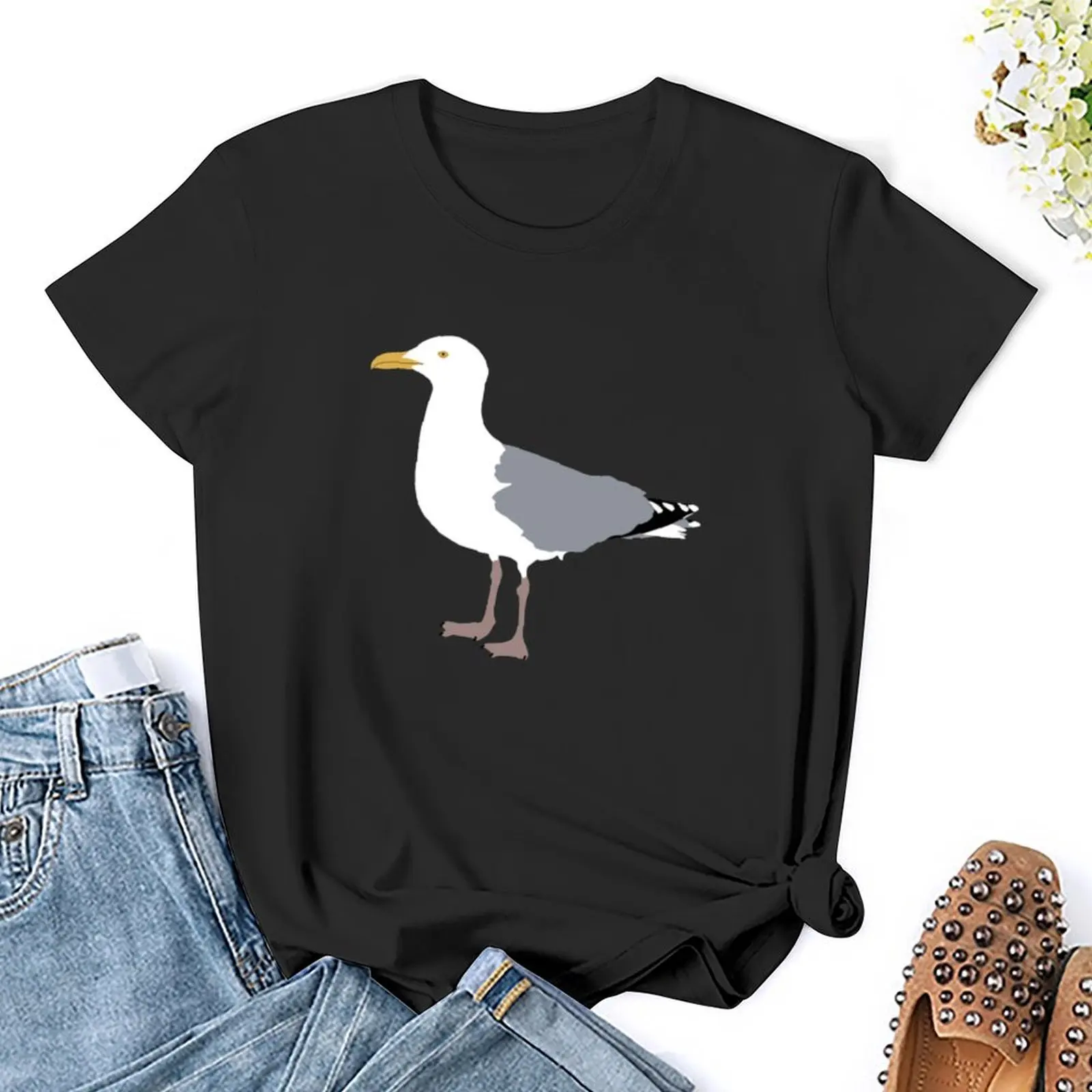 Футболка Sea gull летний топ эстетическая одежда блузка черные футболки для женщин