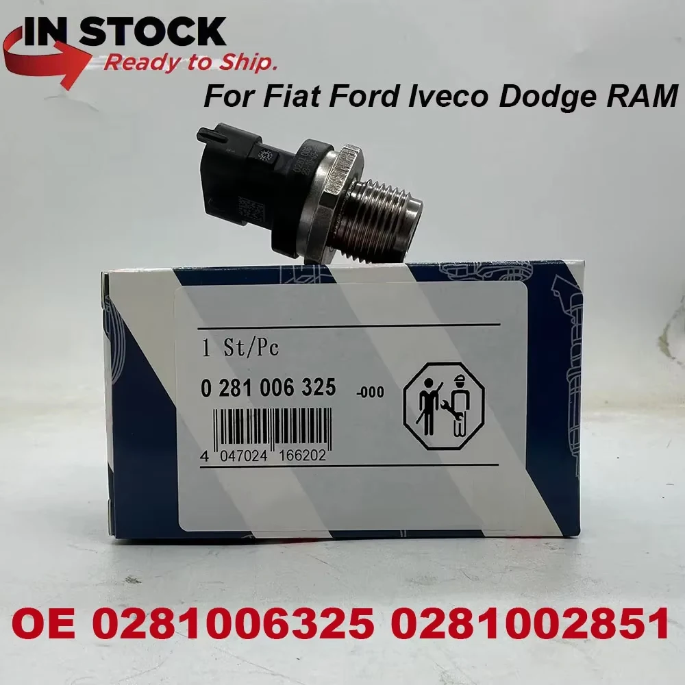 

OE Standard 0281006325 0281006327 Новый датчик давления топливной рампы для F-iat F-ord I-veco D-odge RAM V-W 0281002851 0281006112