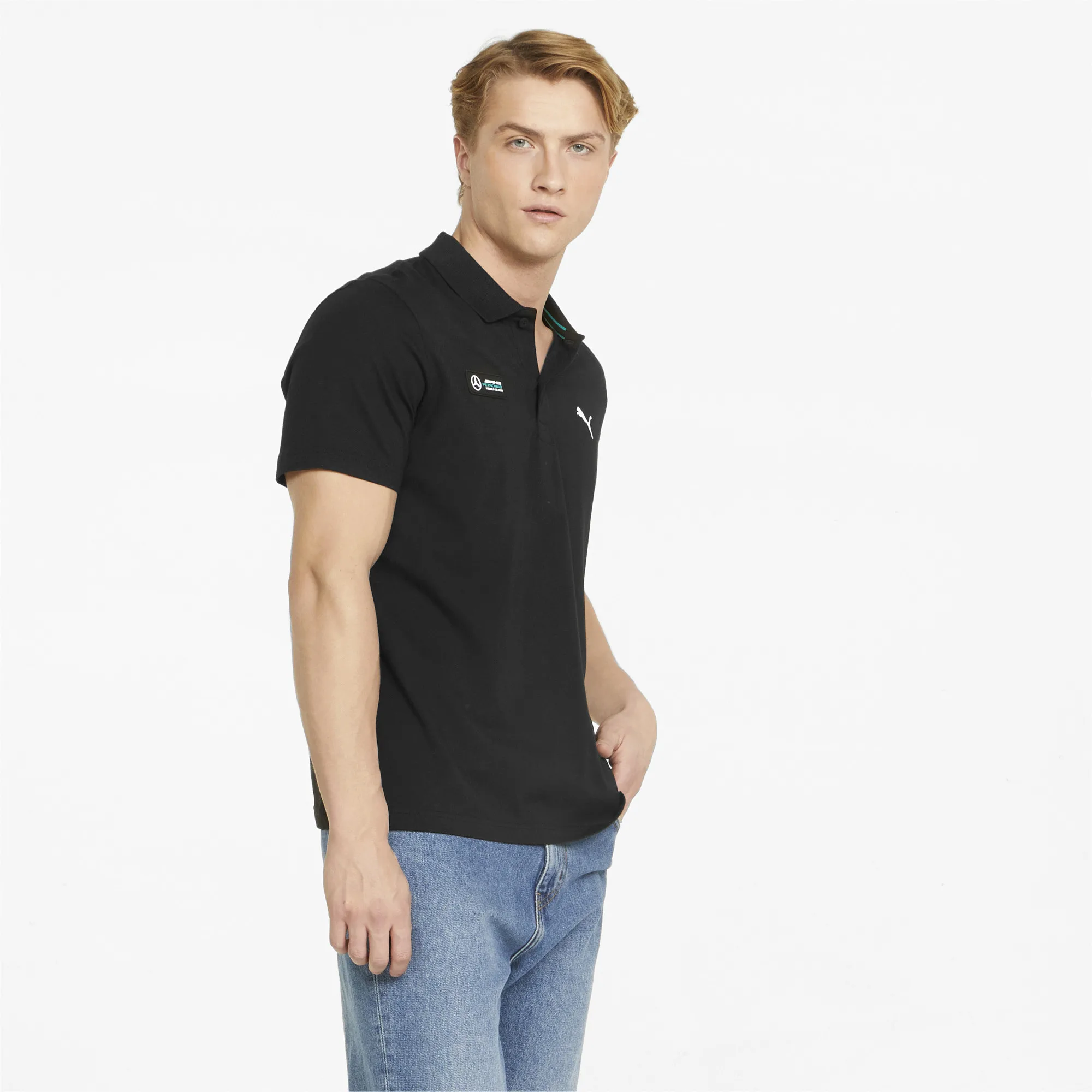 puma black polo shirt