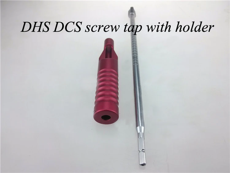 

Orthopedics instrument stainless steel DHS DCS/Richard screw tap with aluminium holder hollow screw tap
