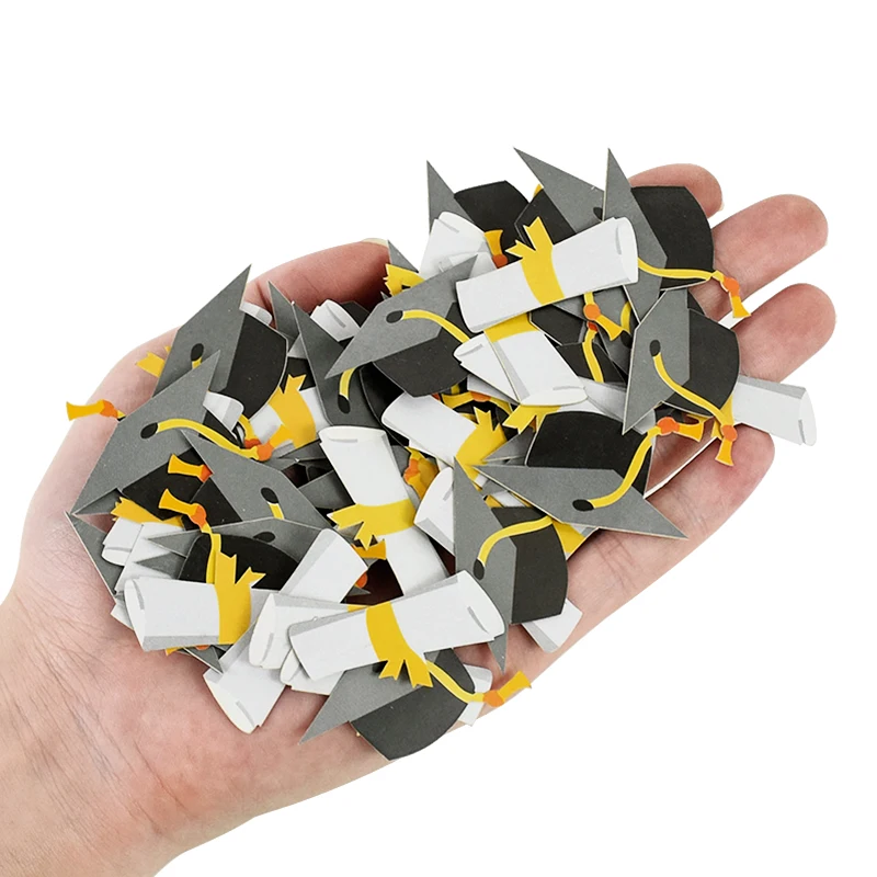 Конфетти Для выпускного золотого и черного цветов украшения для докторская