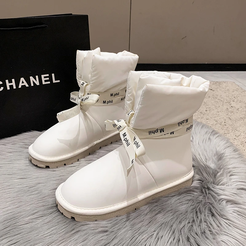 

Женские теплые ботинки на нескользящей подошве, на плоской подошве