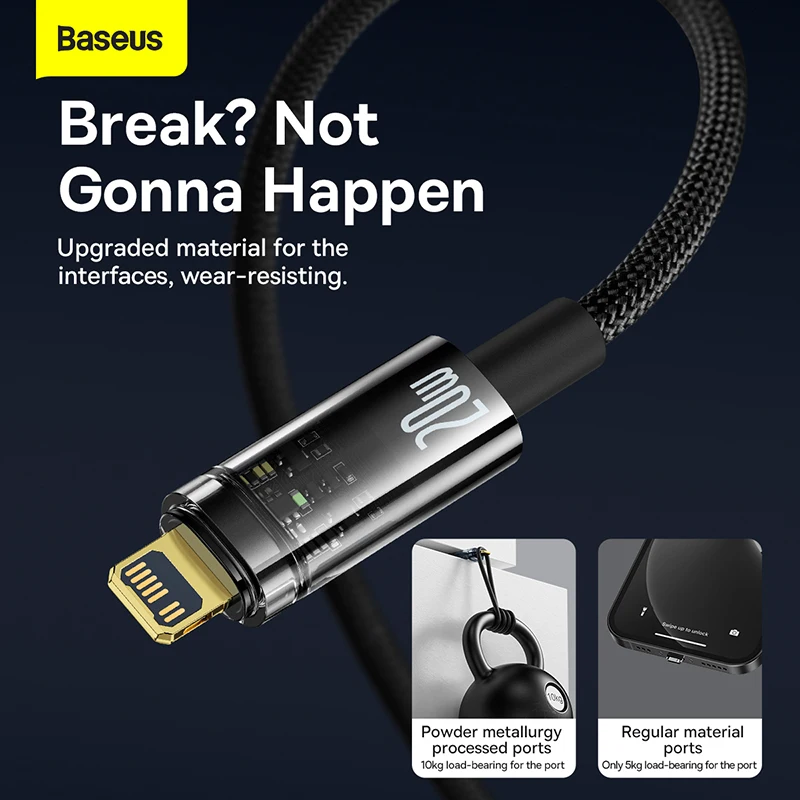 USB-кабель Baseus 20 Вт для iPhone 14 13 12 11 Pro Max Mini с автоматическим отключением шнур быстрой