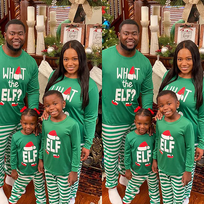 

Новинка Осень-зима 2022, модный Рождественский костюм с круглым вырезом и длинными рукавами для отдыха, для родителей и детей, пижама, милый на...