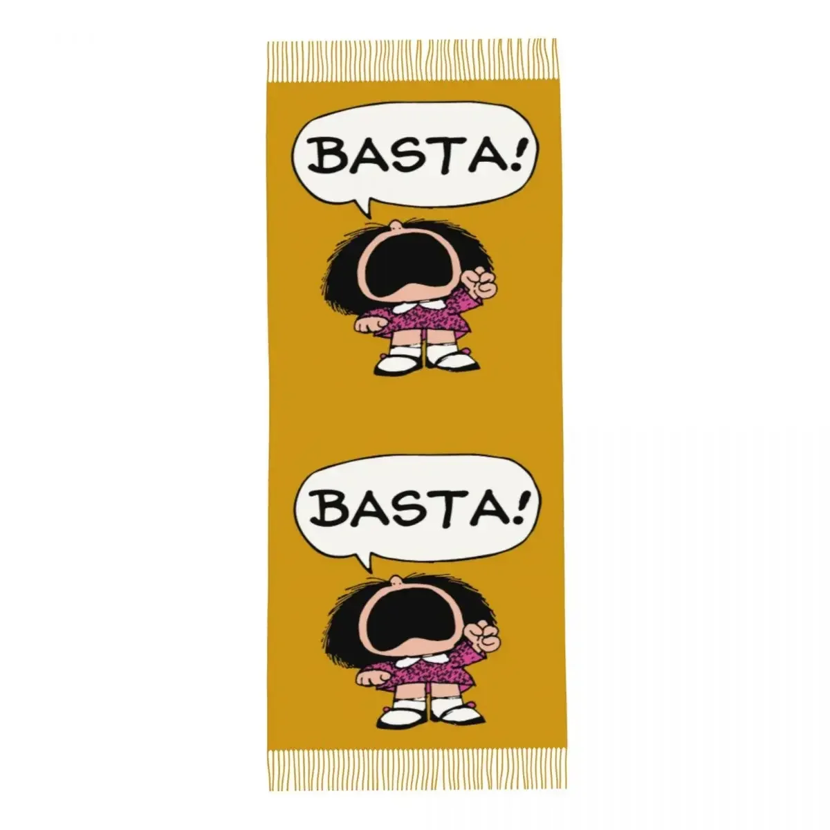 Модная осенне-зимняя теплая шаль с рисунком