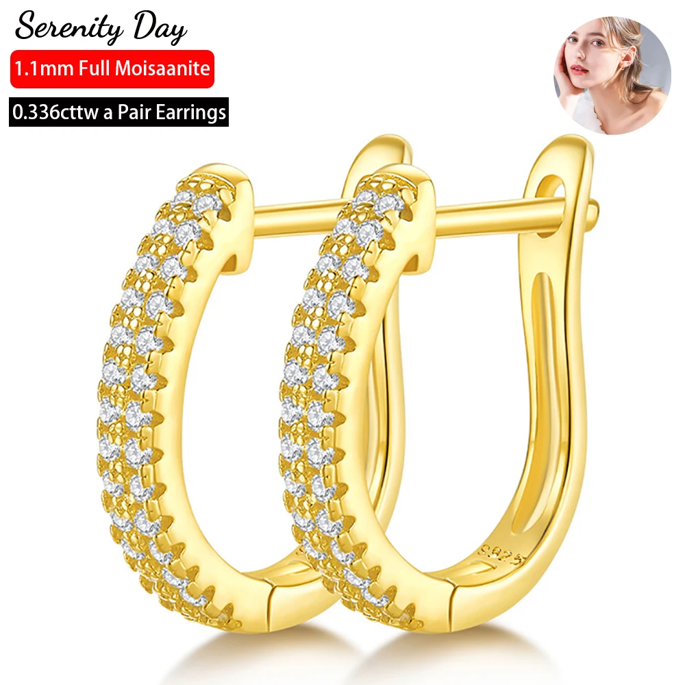 

Женские серьги из серебра 0,28 пробы, с муассанитом, 1 мм