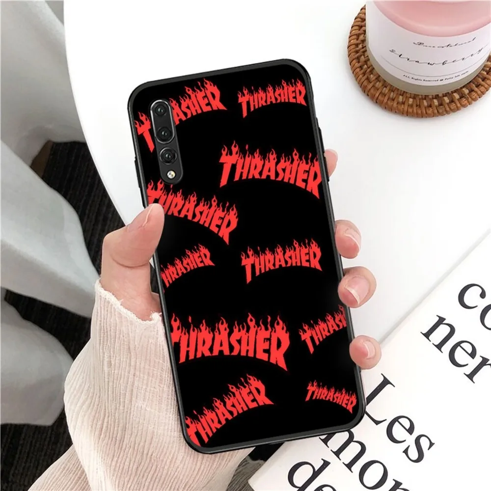 T-ThrasherS Fashion Logo Phone Case For Samsung J 7 plus 7core J7 neo J6 prime J4 J5 Mobile Cover