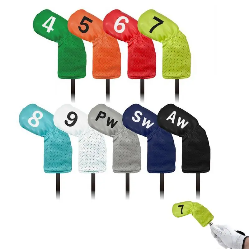 

Golf Iron Head Covers 9pieces Protective Headcovers With Embroidered Numbers Mesh Golf Club Covers For Golfers And Golf