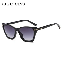 oec cpo vintage cat eye sunglasses women brand designer fashion sun glasses female metal decorate eyeglasses uv400 shades