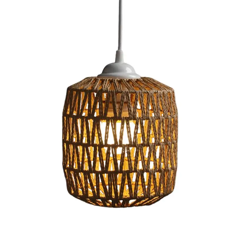 

Hand-woven Lampshade Rattan Ceiling Light Shade Rustic Hangings Lampshade Easy To Install Light Fixture Shade Replacement Home