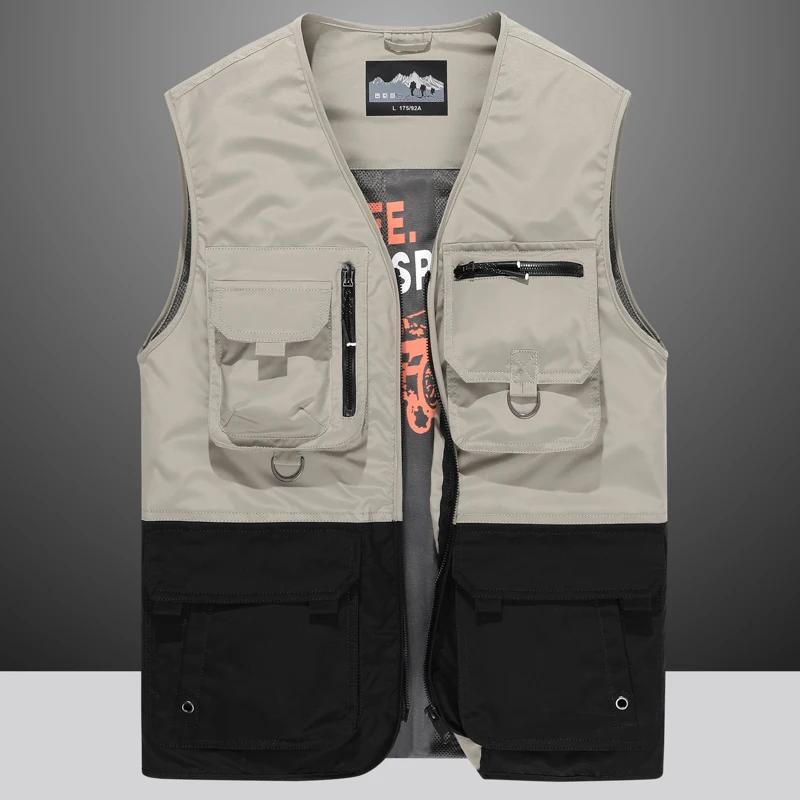 Летняя новая куртка без рукавов для фотографа рыбалки с несколькими карманами