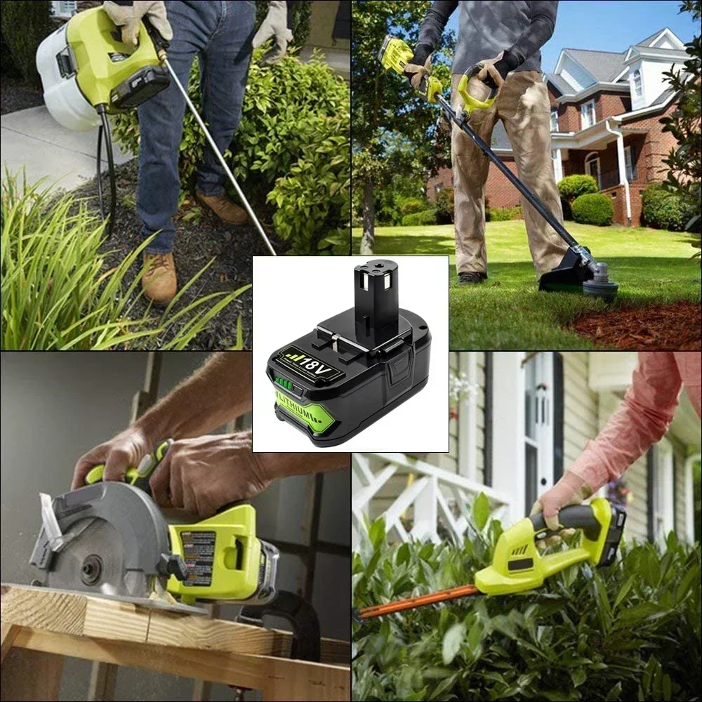 Для RYOBI P108 18 В One + Plus 6 0 Ач аккумулятор большой емкости литий-ионный и NiCad зарядное