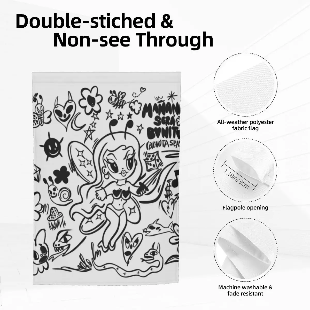 Вертикальный двухсторонний Садовый флаг Karol G Bichota Reggae Ainger Yard уличное украшение