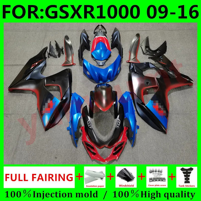 

New Motorcycles Fairings kit Fit For Suzuki GSXR1000 K9 2009 2016 GSXR-1000 09 10 11 12 13 14 15 16 bodywork fairing blue black