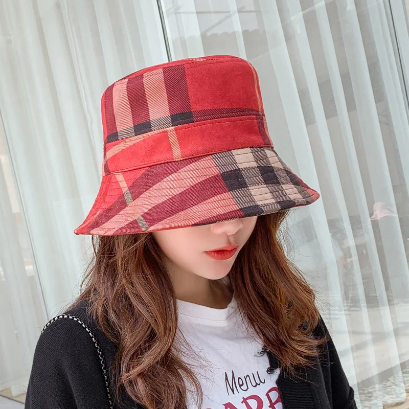 

Bucket Hat Women Summer Hats Caps Luxury Brand Suede Hip Hop Solid Wide Brim Cotton Beach Fishing Fisherman Cap Panama