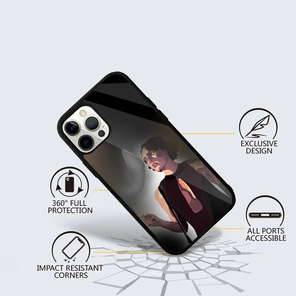 Чехол для телефона Tv F-FleabagS iPhone 16 15 14 13 12 11 Plus Pro Max Mini Magsafe магнитная Беспроводная