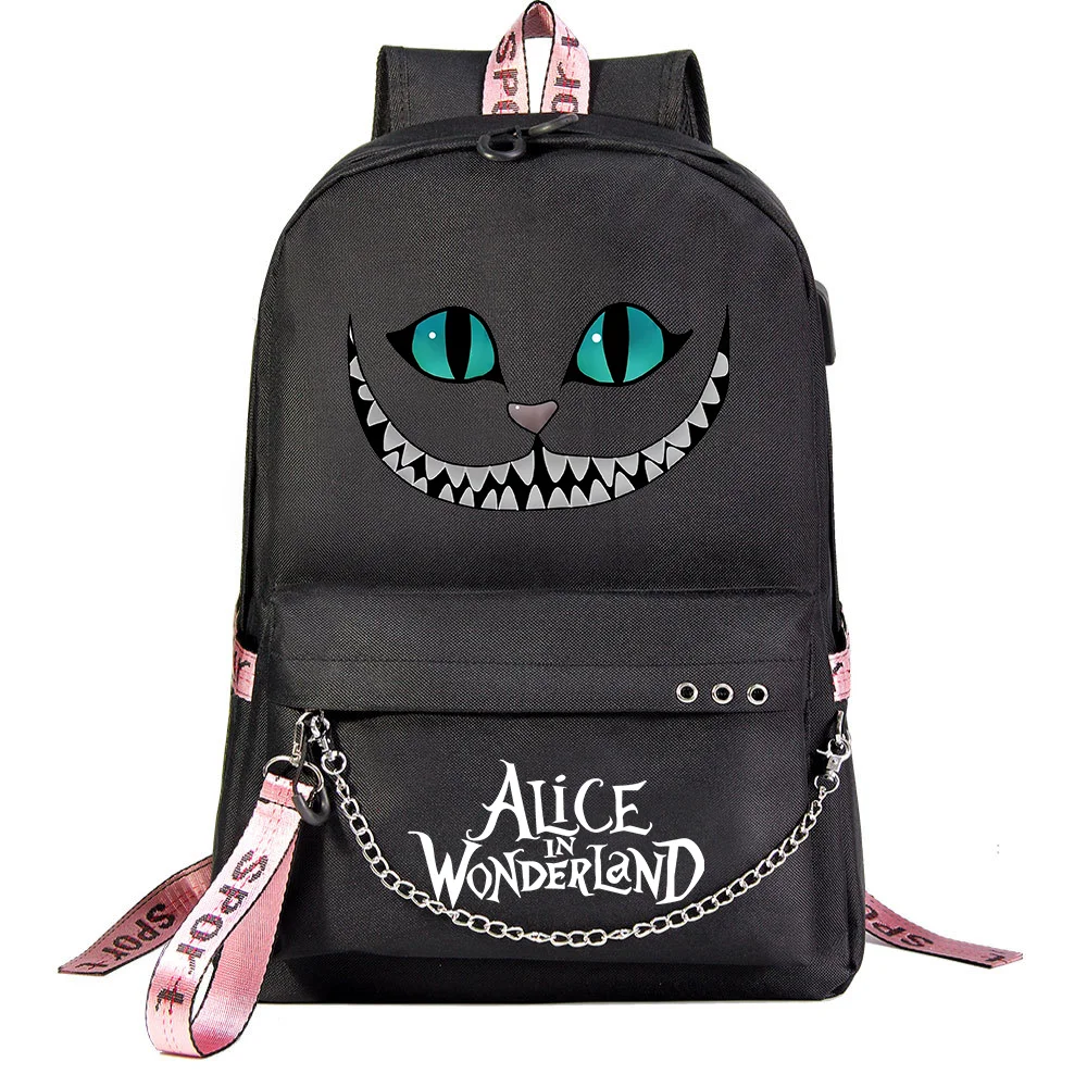 Рюкзак Алиса в стране чудес для мальчиков и девочек школьные ранцы книг женский