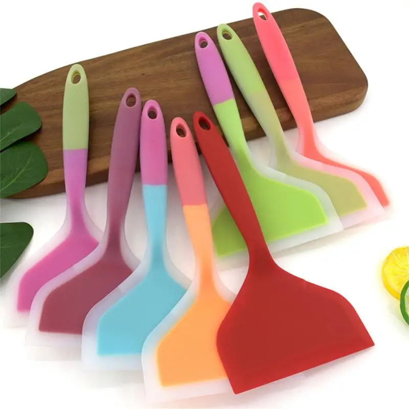 

Silicone Spatula Non-stick Pan Food Grade Cooking Tools Hanging Hole For Storage Wide Mouth Cooking Utensils Kitchenware
