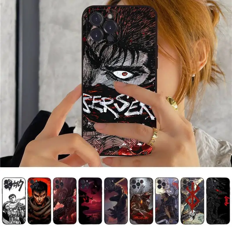 

Berserk Guts Anime Phone Case Silicone Soft for iphone 14 13 12 11 Pro Mini XS MAX 8 7 6 Plus X XS XR Cover