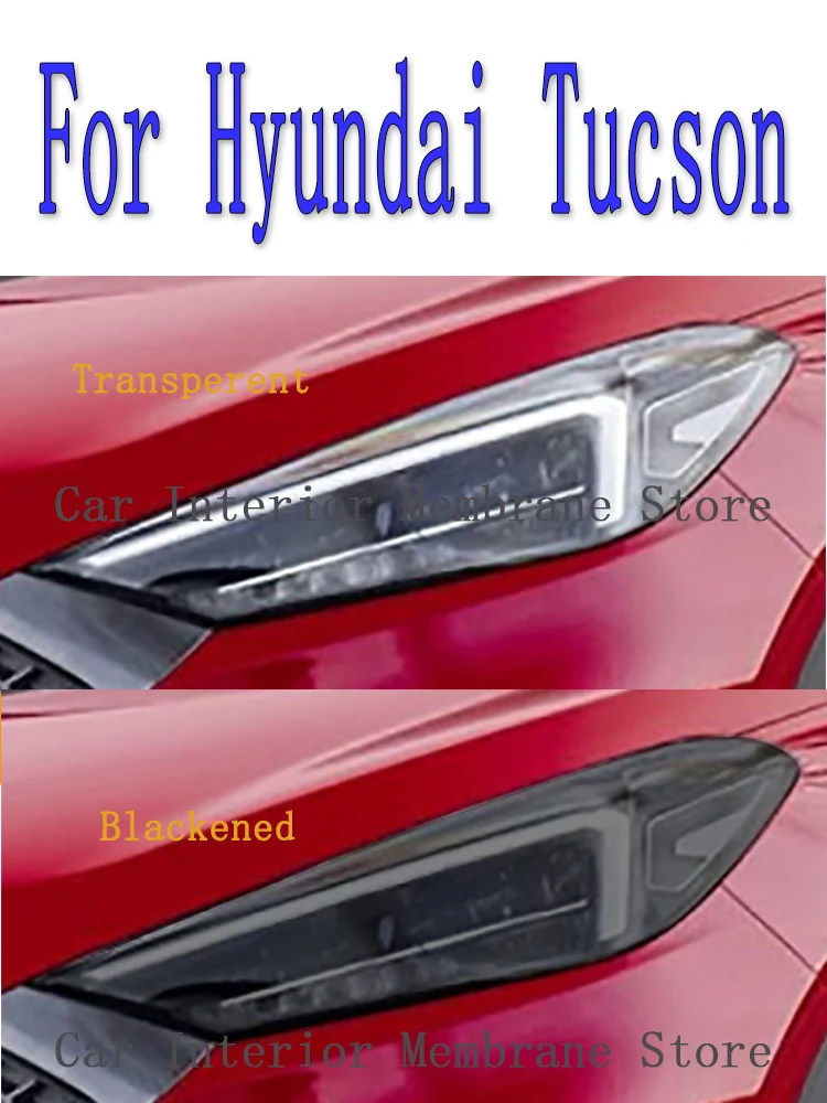 

For HYUNDAI TUCSON 2017-2020 Car Exterior Headlight Anti-scratch Front Lamp Tint TPU Protective Film Repair Accessories Sticker