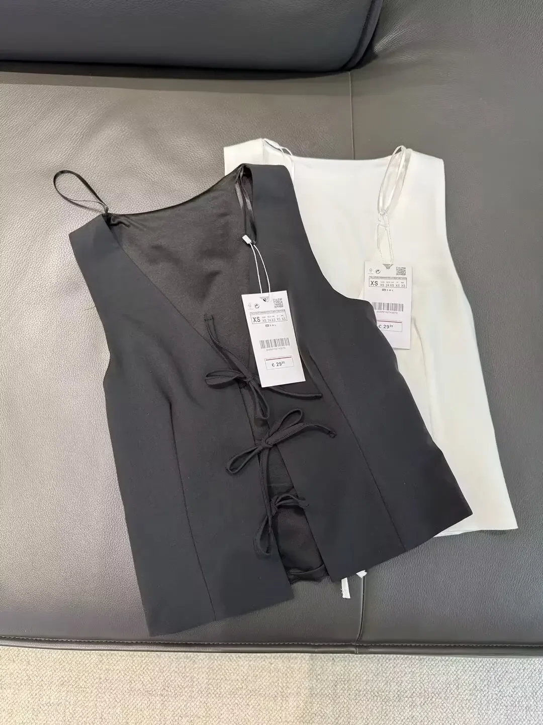 Женский однобортный жилет с бантом повседневный облегающий короткий топ без