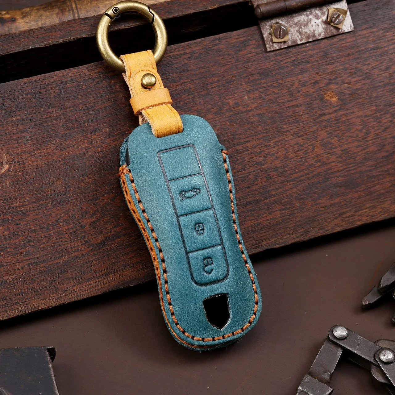 

Car Key Case Cover Shell Bag For New Mazda3 Axela Angkesaila CX3 CX4 Original Handmade Leather Key Chain Decoration Accessories