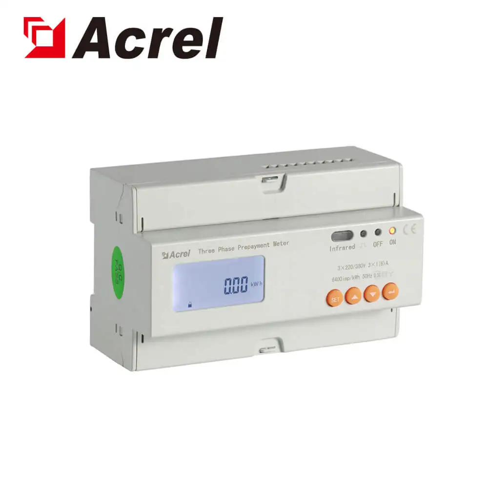 

Трехфазный предоплаченный счетчик энергии Acrel ADL300-EY, ЖК-дисплей, RS485 связь, din-рейка, для управления питанием