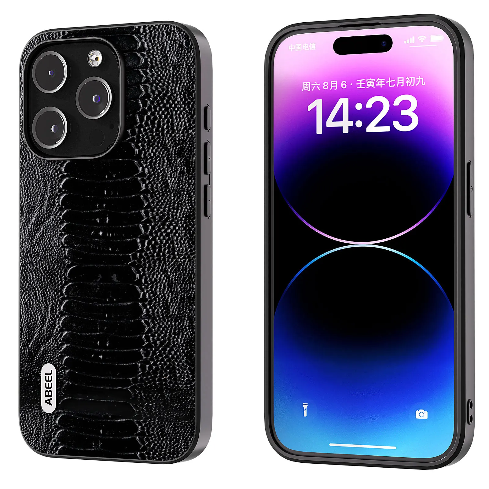 Чехол ABEEL WeiLai из натуральной кожи для iPhone 15 Pro Max 7G 8G XR XS 11 12 13 Mini 14 Plus противоударный