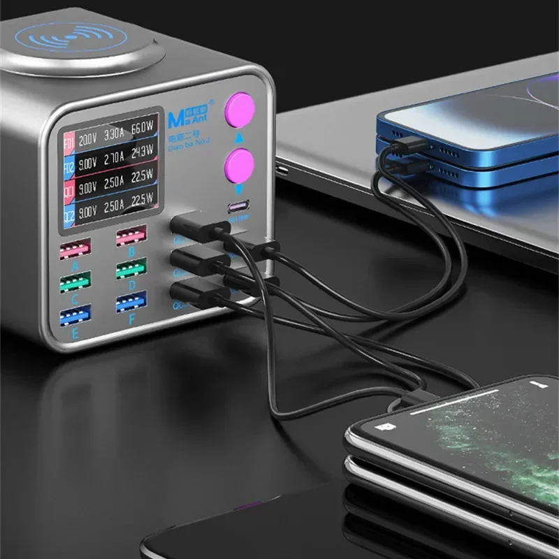 Многопортовая беспроводная станция быстрой зарядки MaAnt DianBa No 2 со встроенным