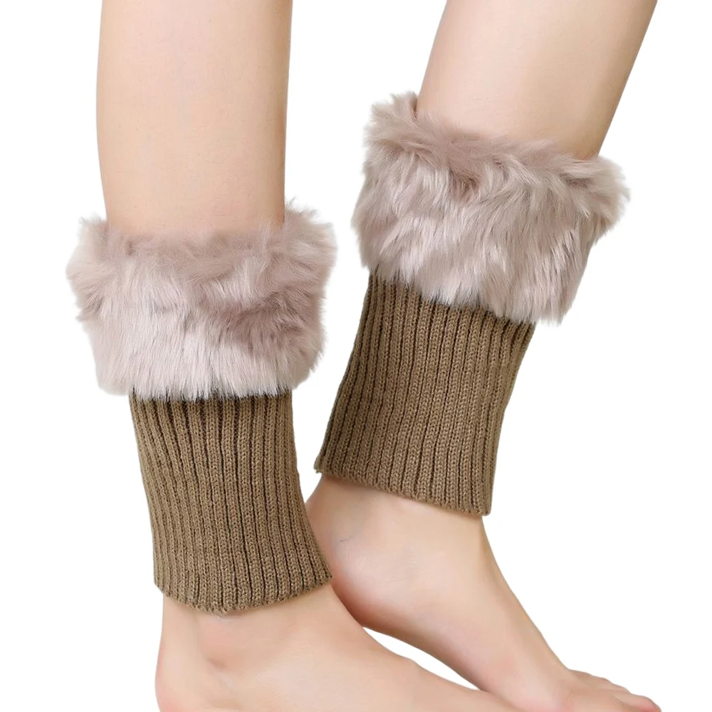 

Juniors Short Knitting Leg Warmers Wool Knit Comfortable Fluffy Leg Warmers for Eighty's Party Sports Shopping