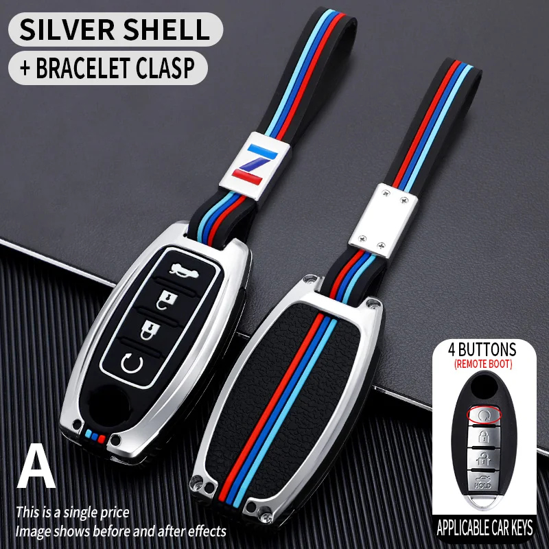 

Alloy Car Key Cover Case Shell Key Bag for Infiniti Q50L QX50 Q70 QX60 Q60 Q50 QX80 EX FX JX EX35 FX35 FX50 M56 G35 Accessories