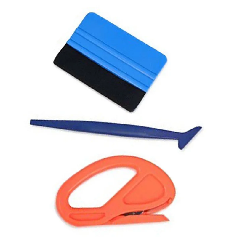 

Auto Styling Vinyl Wrap Tool Set Window Ice Remover Cleaning Wash Scraper with Felt Squeegee Car Cutter Modification Accessories